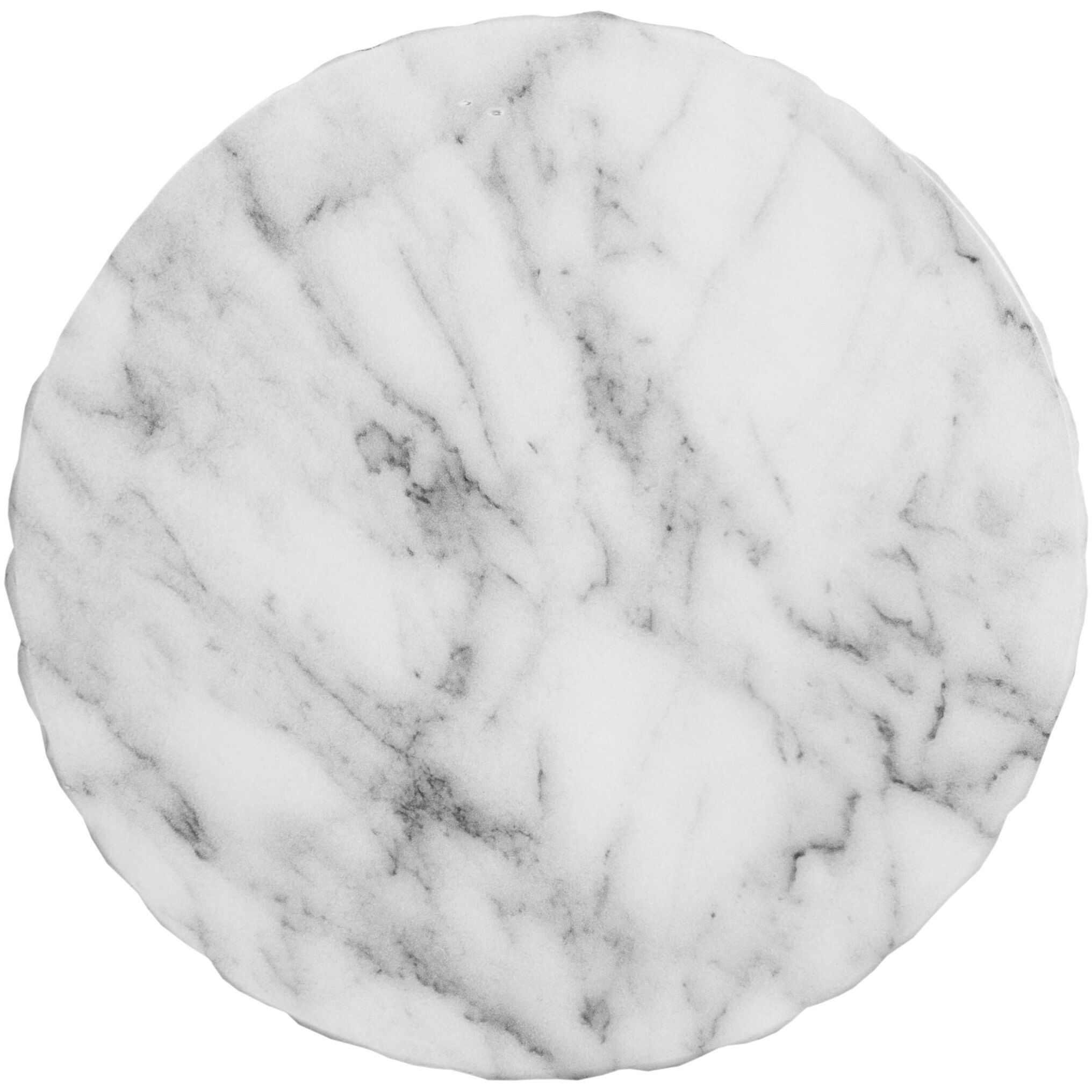 Cara 18.5 X 11.75 inch Marble Look / White Outdoor End Table